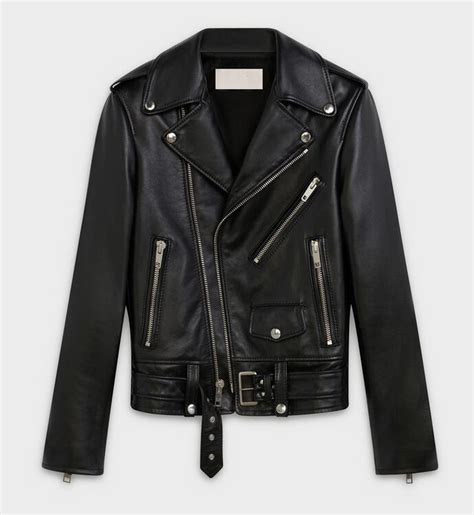 celine leather coat